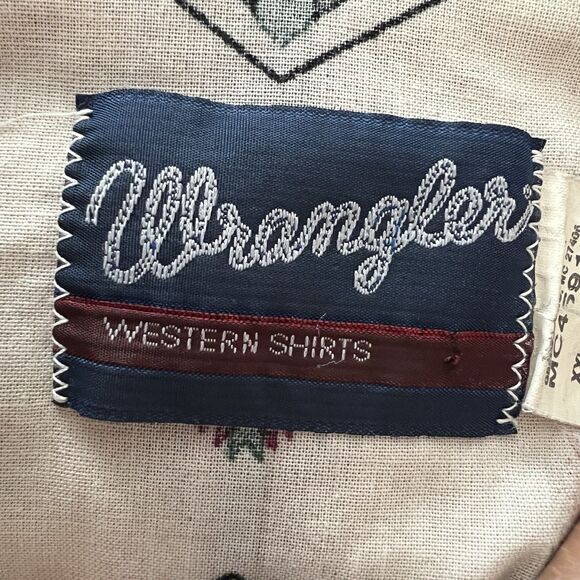 Wrangler Men’s Shirt Pearl Snap 2XL Aztec Button Up - Picture 3 of 6
